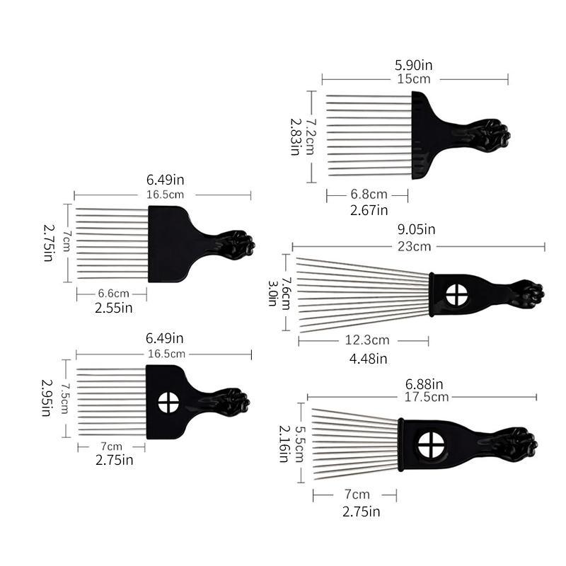 Professional Hair Styling Comb Set, 5 Counts set Hair Styling Comb for Salon & Barber Shop, Heatless Hair Styling Tool for Women & Men