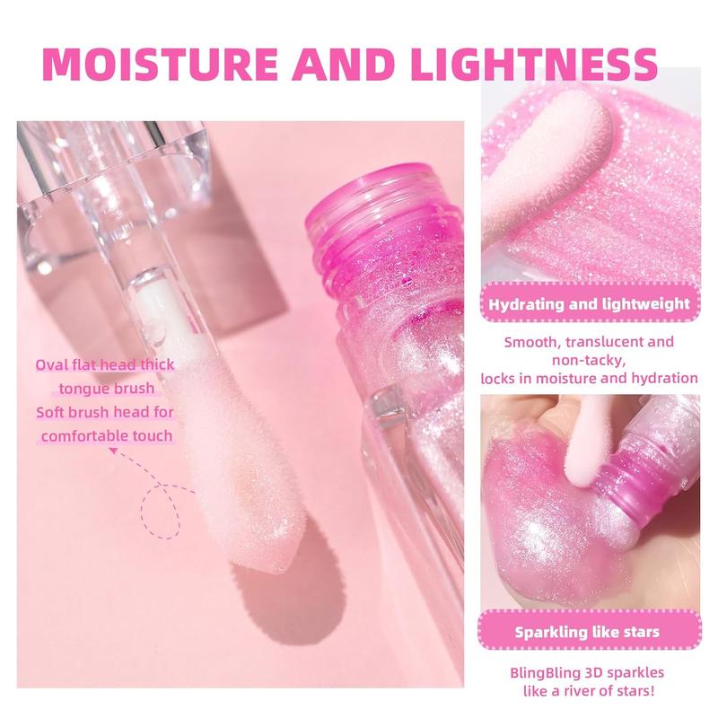 Magic color changing lip oil, new glitter Moisturizing Lip Glow Oil, long lasting nourishing plumping glimmer glow lipstick, non-sticky Fresh Nourishing transparent lip care