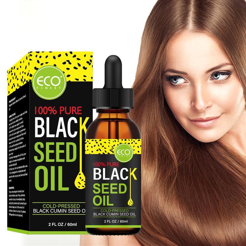 ECO FINEST Black Seed Oil - Travel Size, 100% Turkish Black Cumin Seed Oil, Liquid Pure Blackseed Oil, Black Seed Oil 100% Virgin Cold Pressed Super Antioxidant For Immune Support, Hair & Skin Serums Skincare