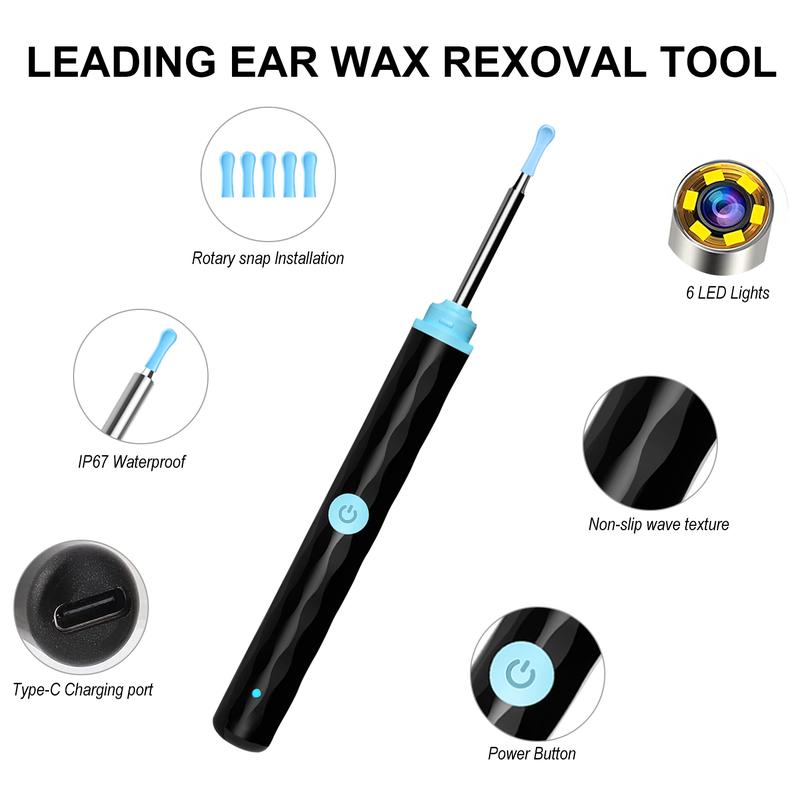 Ear Wax Removal Tool Camera - Birthday Christmas Gifts for Women Men Mom Dad,Ear Wax Removal Kit with 7 Ear Pick, Ear Cleaner with 1290P Camera for iOS & Android