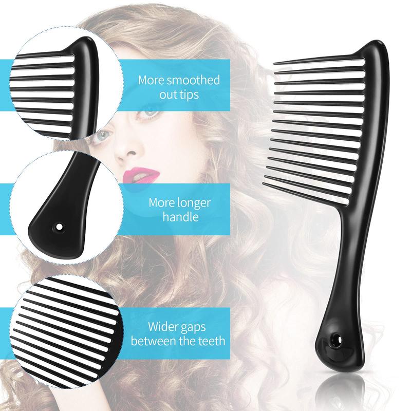 Hair Comb, 3 Counts set Wide Tooth Combs for Home and Salon, Hair Styling Brush, Heatless Hair Styling Tool for Thick Hair, Fine Hair, Straight Hair, Wavy Hair