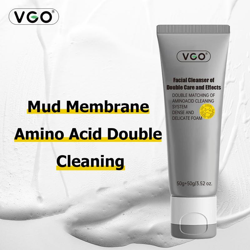 VGO Facial Cleanser of Double Care and Effets 50g All types of skins Cleanse and moisturize Hydrating Comfort Skin Repair