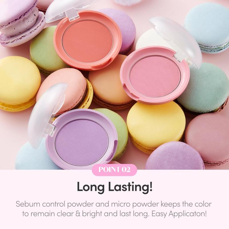 Cute Biscuit Blush, Grapefruit Jelly 4g | Shiny, natural powder blush with long-lasting oil control | Easy to apply | Fluffy cushion for a cute look