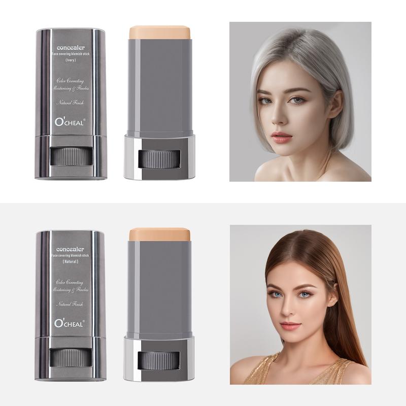 Perfecting Makeup Stick Foundation with Brush - Hydrating, Light Coverage for All Skin Tones, Matte Finish, Phyto-Derived Squalane Infusion