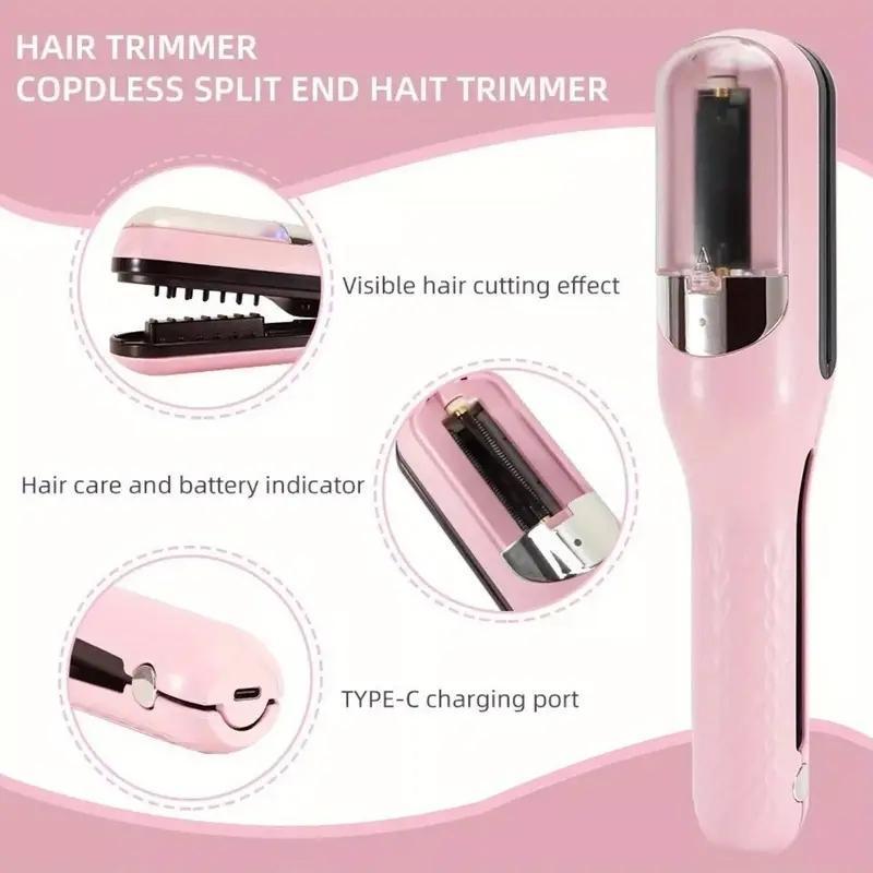 Electric Hair Trimmer, 1 Box Rechargeable Automatic Cordless Split End Hair Trimmer, Professional Hair Trimmer for Women & Men