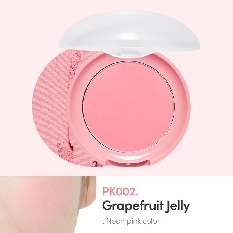 Cute Biscuit Blush, Grapefruit Jelly 4g | Shiny, natural powder blush with long-lasting oil control | Easy to apply | Fluffy cushion for a cute look