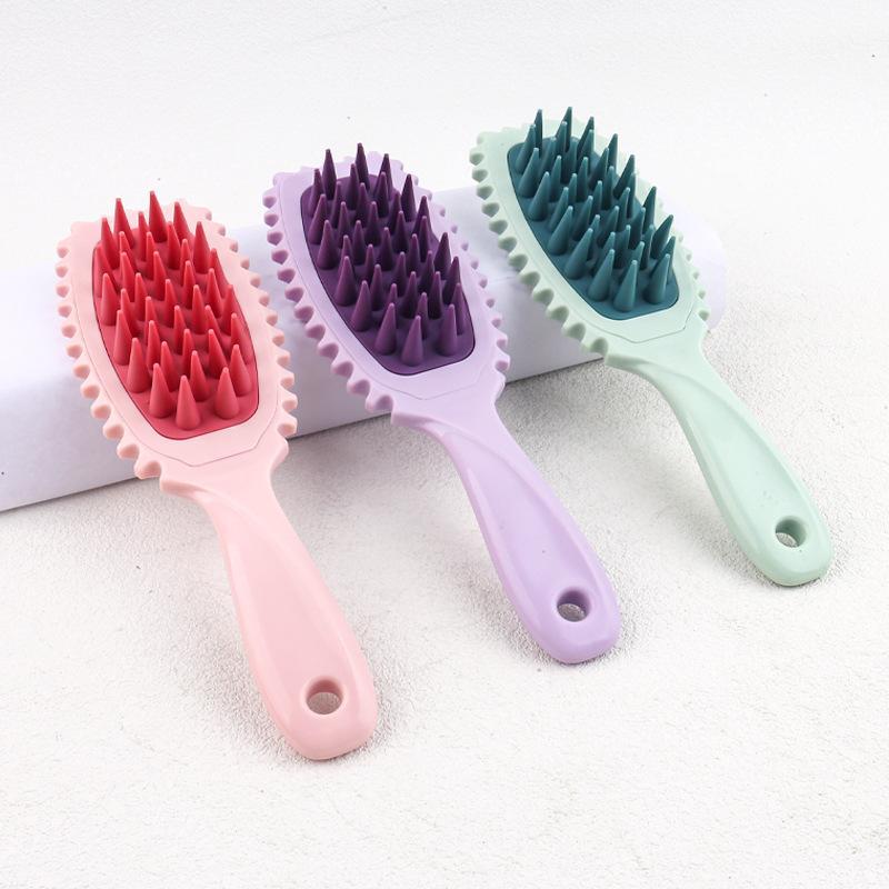 Hair Styling Tool Set, 2 Counts set Wet And Dry Hair Comb & Shampoo Brush, Scalp Massage Comb, Heatless Styling Tool