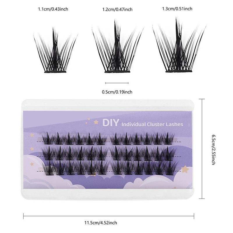 Individual Cluster Lashes, 36pcs box Natural Look Eyelash Extensions, Self Grafting Curl Eyelashes, False Eyelashes for Women and Girls Eye Makeup Enhancement