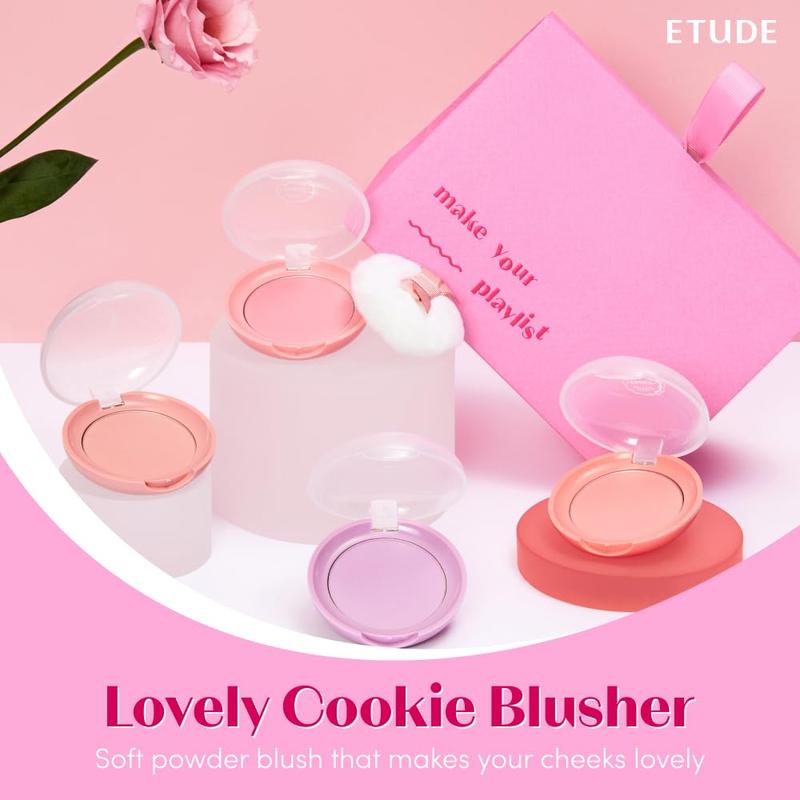 Cute Biscuit Blush, Grapefruit Jelly 4g | Shiny, natural powder blush with long-lasting oil control | Easy to apply | Fluffy cushion for a cute look