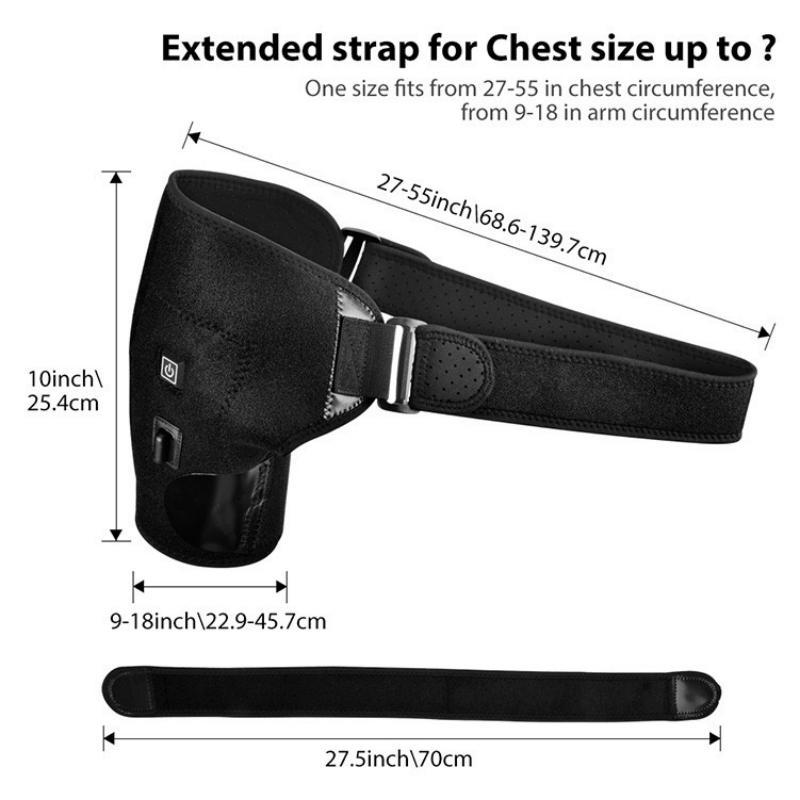 Electric Heating Heated Shoulder Wrap, 1 Count Shoulder Massage Support Belt Strap, Shoulder Protector for Arm Shoulder Fitness