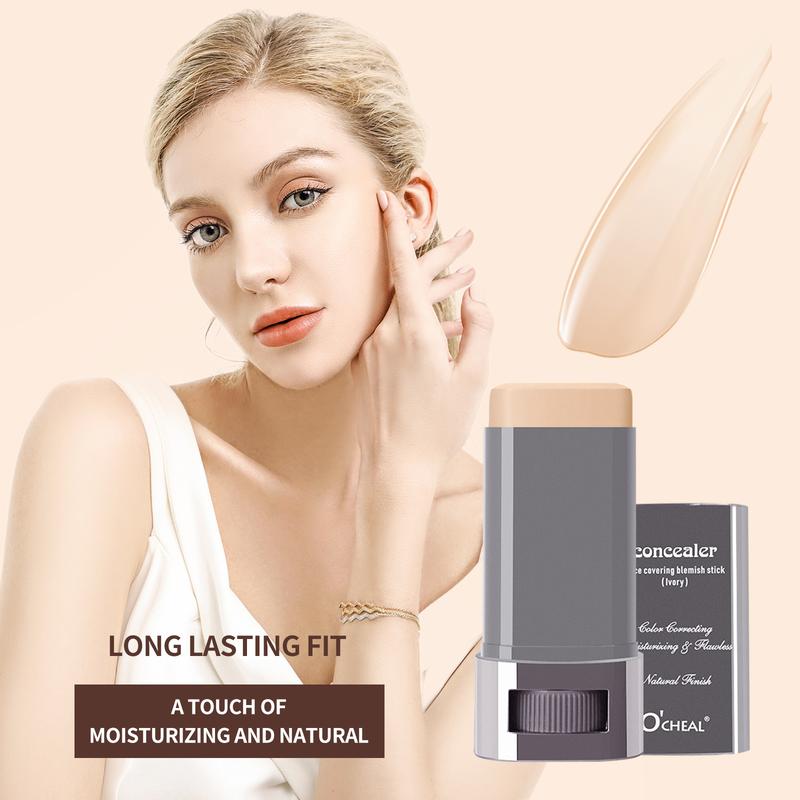 Perfecting Makeup Stick Foundation with Brush - Hydrating, Light Coverage for All Skin Tones, Matte Finish, Phyto-Derived Squalane Infusion