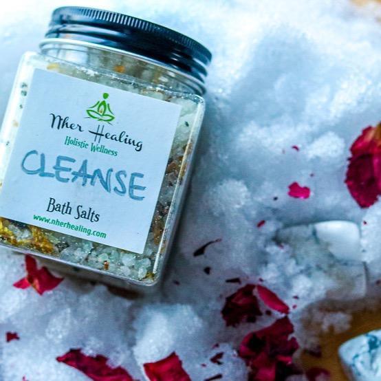 Energy Spiritual Chakra Cleanse Herbal Bath Salt Blend Body Care Cleansing Cleanser - 11 oz