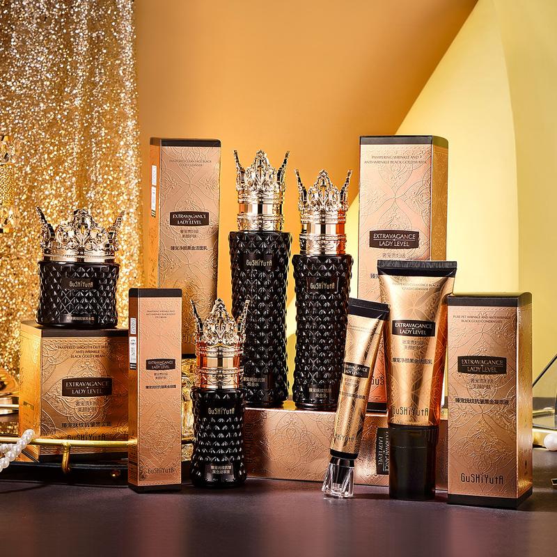 Story and Her Six-Piece Set of Anti-Wrinkle Black Gold, Moisturizing, Firming, Light Lines, Moisturizing and Skin Care Products Comfort Skin Repair