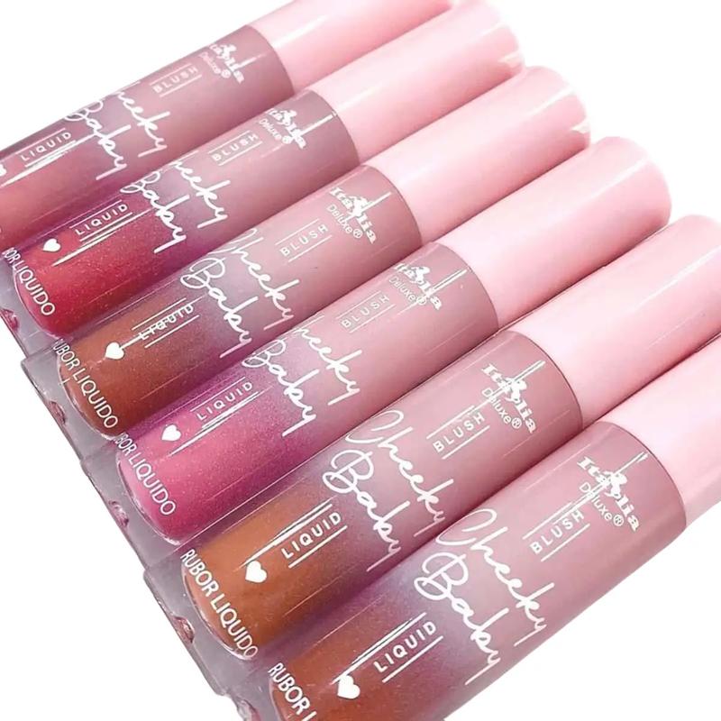 Italia Deluxe Cheeky Baby Liquid Blush Sheer Finish Makeup Matte Cosmetic Highly pigmented Long Lasting Pack Shimmer