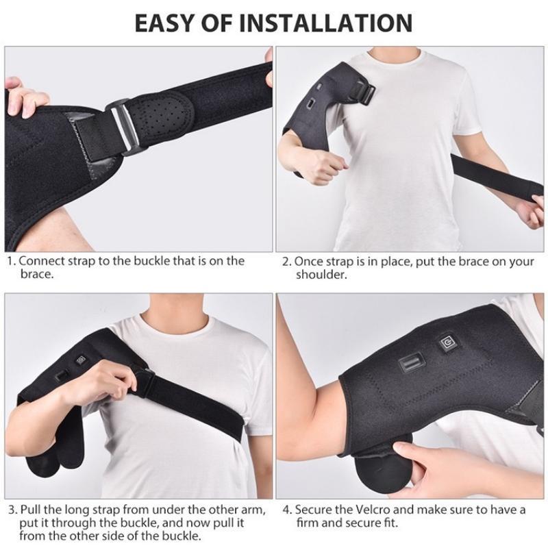 Electric Heating Heated Shoulder Wrap, 1 Count Shoulder Massage Support Belt Strap, Shoulder Protector for Arm Shoulder Fitness