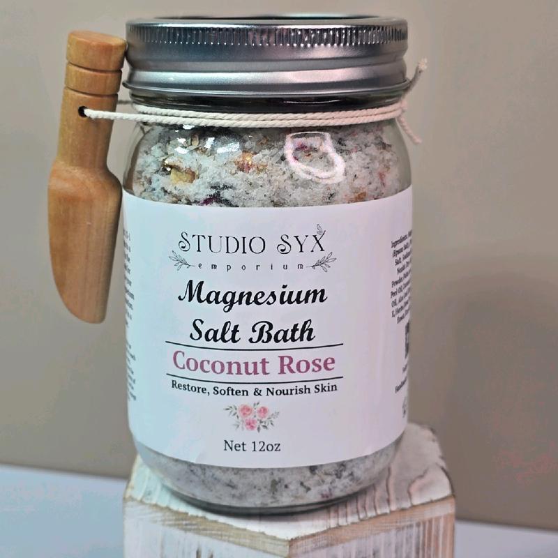 Magnesium Salt Bath - Eucalyptus, Black Elderberry, Lemongrass, Coconut Rose