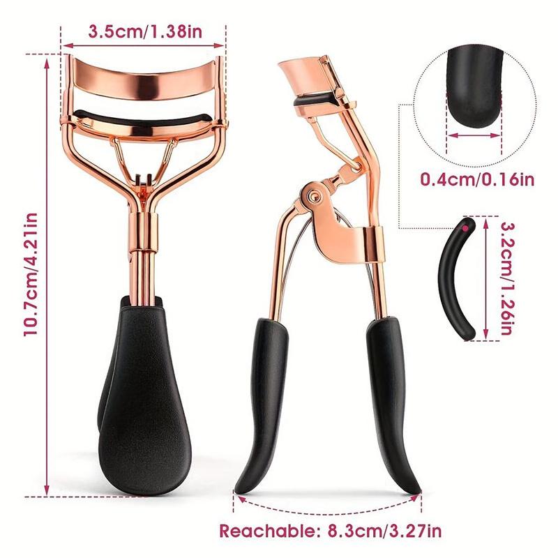 Eyelash Curler & Eyebrow Brush Set, 16pcs set Eyelash Curler & Eyebrow Brush Set, Professional Eye Makeup Tools for Women