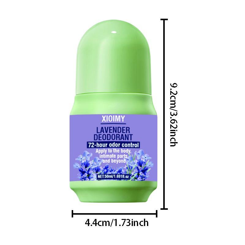 50ml Lavender Roll on Deodorant, Long Lasting Fragrance Deodorant, Moisturizing Skin Care Deodorant, Body Care Product for Women & Men