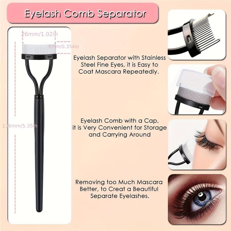 Eyelash Curler & Eyebrow Brush Set, 16pcs set Eyelash Curler & Eyebrow Brush Set, Professional Eye Makeup Tools for Women