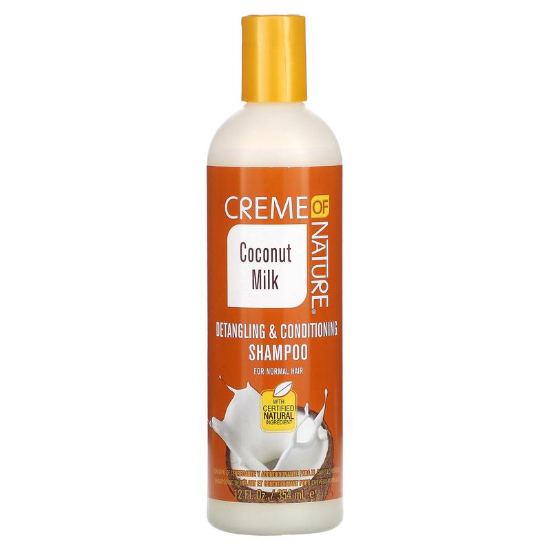 Creme Of Nature Detangling & Conditioning Shampoo, For Normal Hair, Coconut Milk, 12 fl oz (354 ml)