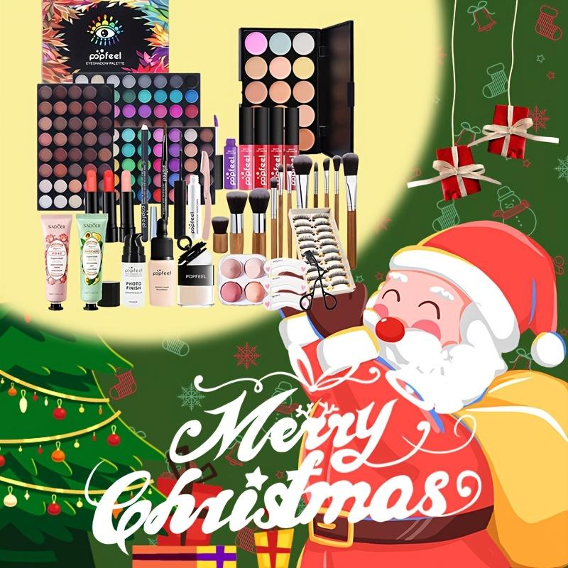 43pcsMakeup Box Set, Cosmetic Gift Box Eyeshadow Eyeliner Eyebrow Pen Lipstick Lip Gloss Primer Foundation Loose Powder And Matching Brushes And Sponge Puff Full Range All In One Makeup Set, Ideal Gift For Mother's Day Makeup Set