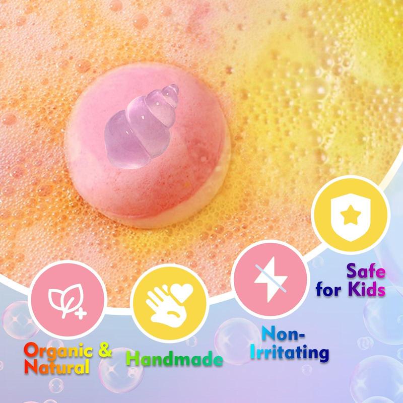 Colorful Bath Bombs, 15pcs box Handmade Bath Bombs with Surprised Toys, Body Cleaning Tool for Women & Men, Body Care Product for Home & Travel, Christmas Gift