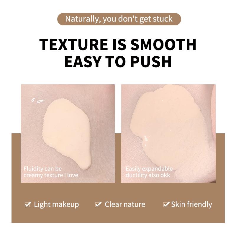 2pcs Liquid foundation, flawless coverage all day, temperature-sensitive skin tone adjustment, long-lasting and delicate skin formula