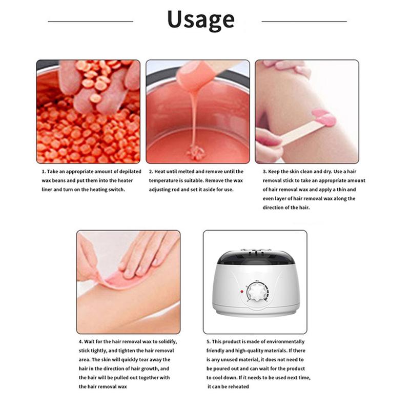 Waxing Kit for Women Men Digital Wax Full Body Hair Removal Hard Wax marmer with 400G Wax Beans for Home, Salon and Beginners