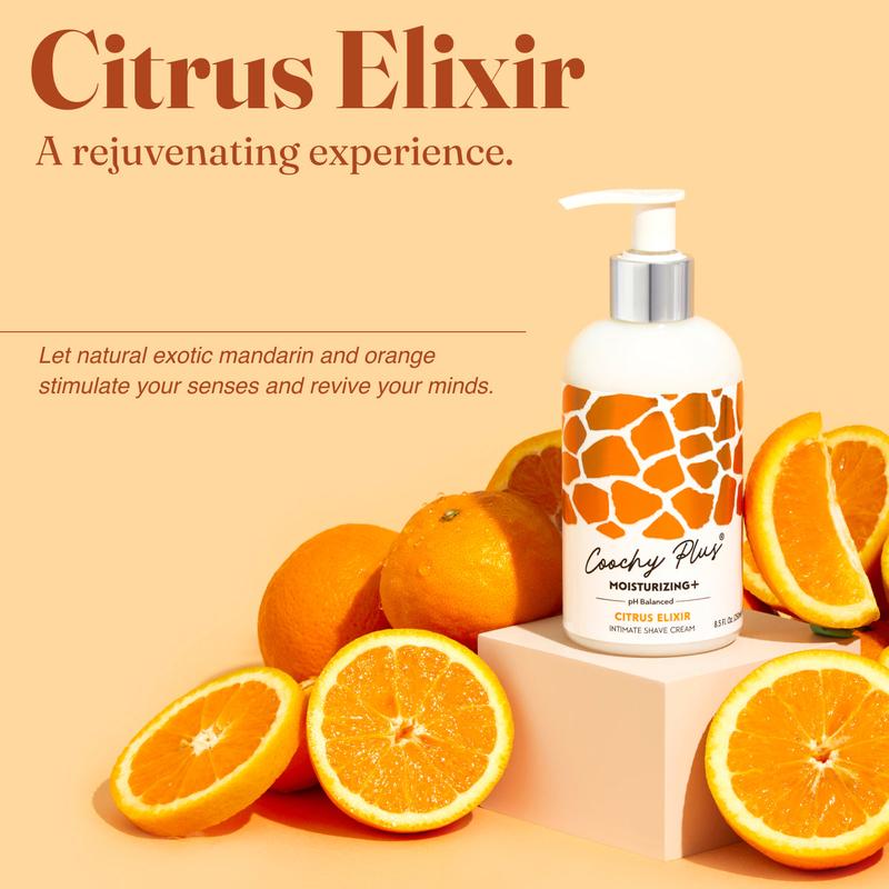 Coochy Plus Intimate Shaving Cream CITRUS ELIXIR 8.5 Oz.