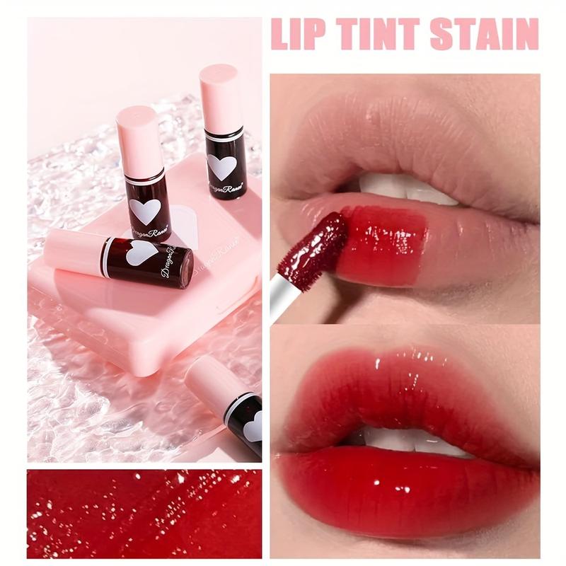 24 Colors Lip Tint Stain Mini Liquid Lipstick Set, Moisturizing Lip Gloss, Multi-Use Lip And Cheek Tint, Long-Lasting & Non-Stick Cup, Vivid Color