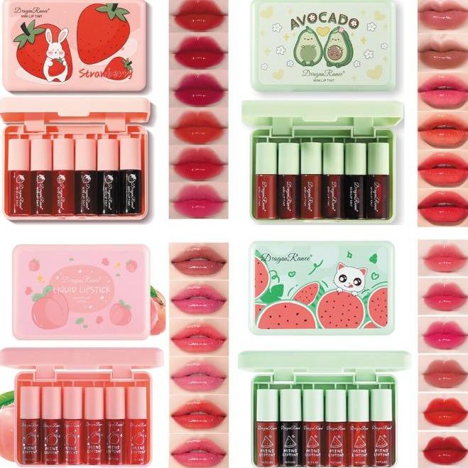 24 Colors Lip Tint Stain Mini Liquid Lipstick Set, Moisturizing Lip Gloss, Multi-Use Lip And Cheek Tint, Long-Lasting & Non-Stick Cup, Vivid Color