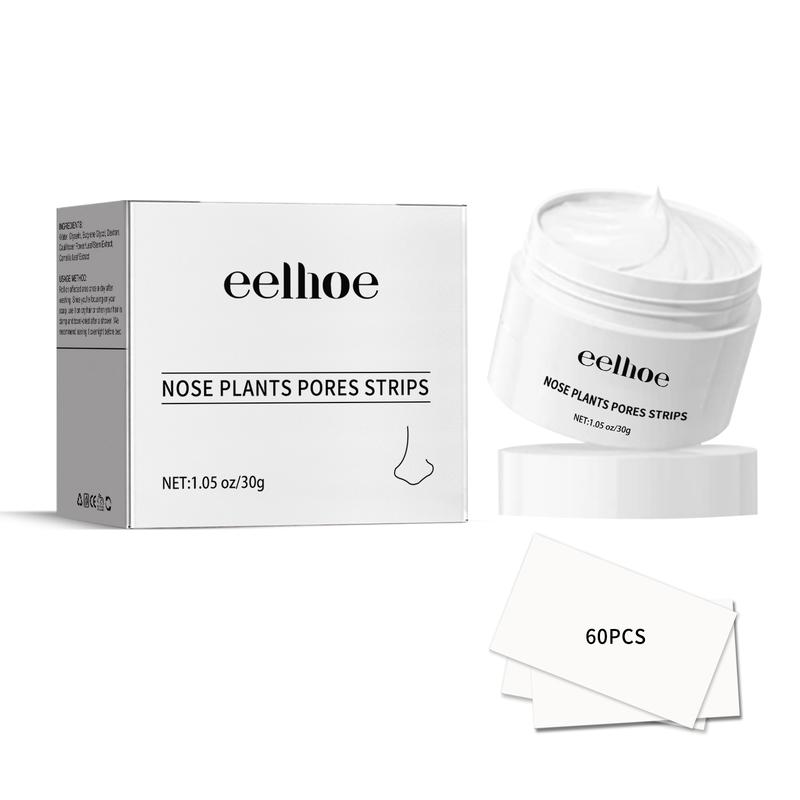 EELHOE Nose Pore Cleaning Mask, 60pcs box ,Deep Cleansing Nose Pore Sticker, Facial Skin Care Product for Men & Women Comfort