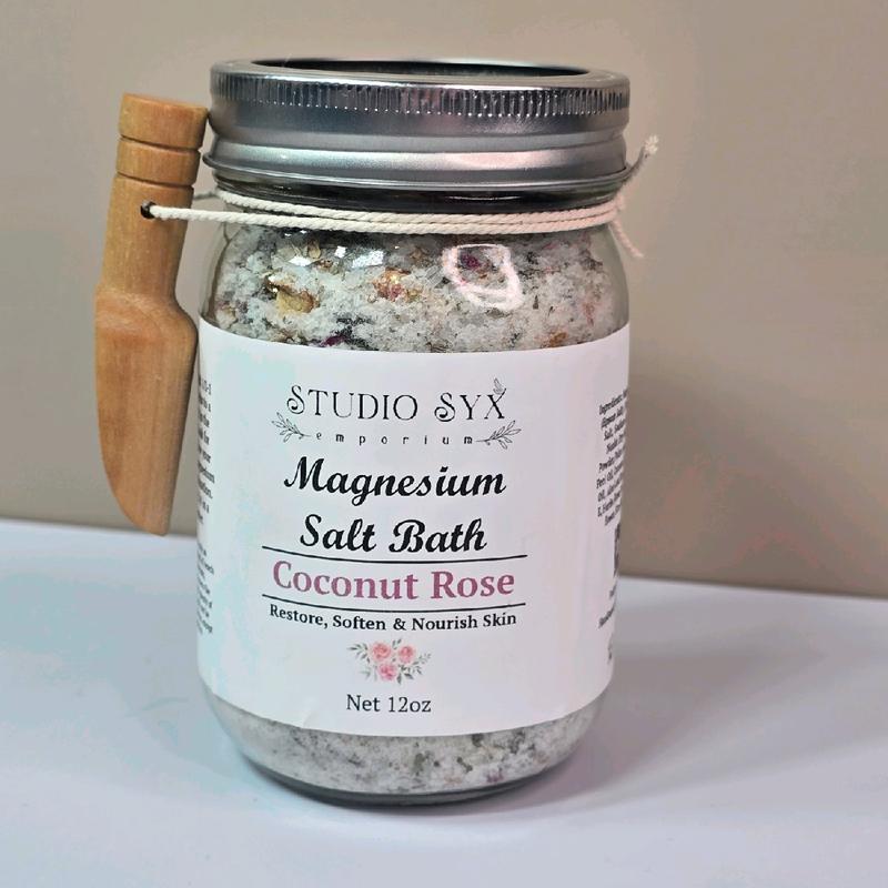 Magnesium Salt Bath - Eucalyptus, Black Elderberry, Lemongrass, Coconut Rose