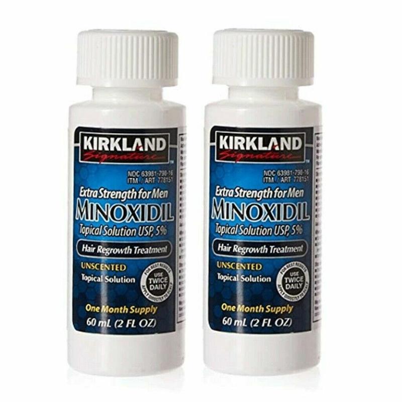 KIRKLAND Minoxidil 5% Extra Strength Men Hair Regrowth Solution 2 Month EXP 2025 Hair Care Pack