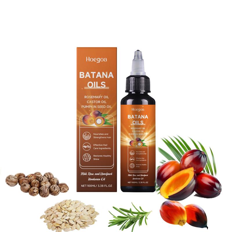 Hoegoa All-in-One Liquid Batana Oil, Pure and Natural Organic Oil Blended with Batana &Rosmary , Castor & Pumpkin Seeds Oil for Haircare Daily .Nourishing the Scalp ,Promote Hair Health(100ml)