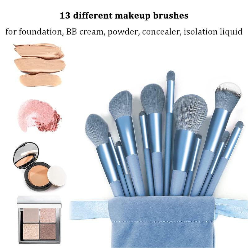 22 Pcs Makeup Tools Kit with Foundation Brush Eyeshadow Brush Make up Brushes Set (Blue, 22 Piece Set) Cosmetic