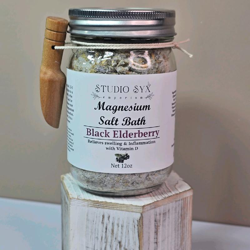 Magnesium Salt Bath - Eucalyptus, Black Elderberry, Lemongrass, Coconut Rose