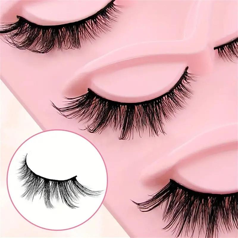 Summer Cat Eye False Eyelashes, 5 Pairs Wispy Cat Eye Look Faux Lashes, Full Volume V Curl Lash Extension, Volumized False Eyelashes for Women and Girls Eye Makeup