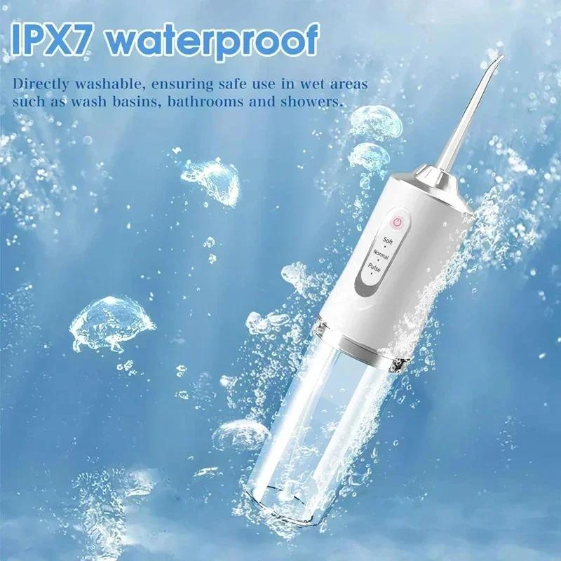 Efficient Water Flosser, Oral Care Tool, USB Rechargeable Water Flosser, Ideal for Teeth Cleaning, 2024 Cleaning Set,Daily Essential Storage Must Have