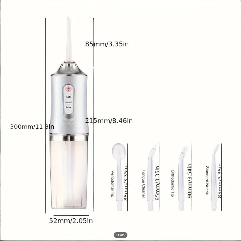 Rechargeable Dental Flosser - 3 Modes, 4 Nozzles, Easy to Take Along Christmas present