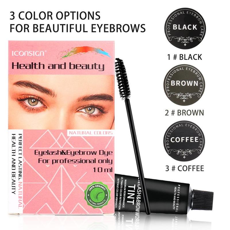 Long-lasting Eyebrow Tint Cream, 1 Box Waterproof Eyebrow Tint Kit, Easy To Use, Natural Looking Brows, Salon Quality Home Application