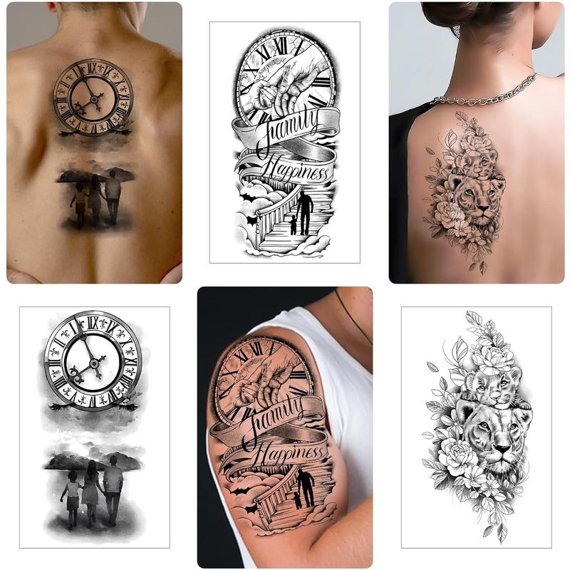 77 Sheets Temporary Tattoos for Family, Fake Family Tattoo for Couple Dating Family Gathering,  Family Love Unity Symbol Temporary Tattoo for Valentine Mother's Day Father's Day Easter Gift