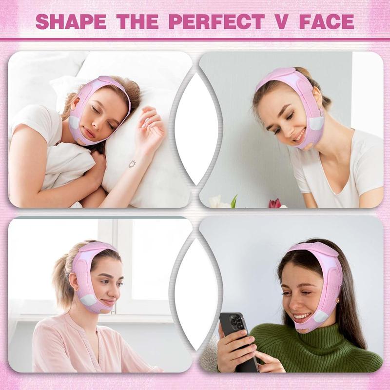 Reusable V-line Lifting Tape Breathable Double Chin Lift Strap Preventing Sagging Face Straps Comfortable Tightening Skin Lifting Mask Belt for Women Men Depuffing Innovative Lifting Tech