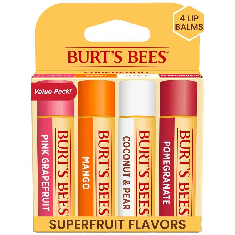 Burt'S Bees Lip Balm Stocking Stuffers, Moisturizing Lip Care Christmas Gifts, Strawberry, Lip Moisturizer with Responsibly Sourced Beeswax, Tint-Free, Natural Origin Treatment (2-Pack) Burt's Bees Burt's Bees