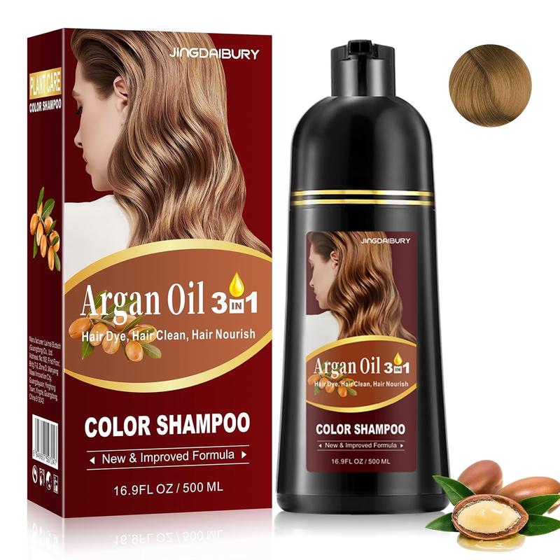 Herbal Hair Color Shampoo: Instant Gray Coverage +99.99%-Choose Your Shade! Hair Dye Haircare