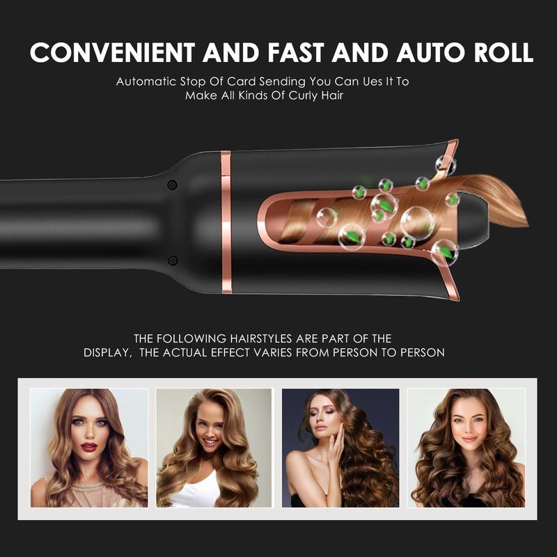 Automatic Curling Iron, 1 Box 360 Degree Multifunctional Electric Heated Hair Curler, Hair Styling Tool for Home & Salon Use, Halloween, Christmas