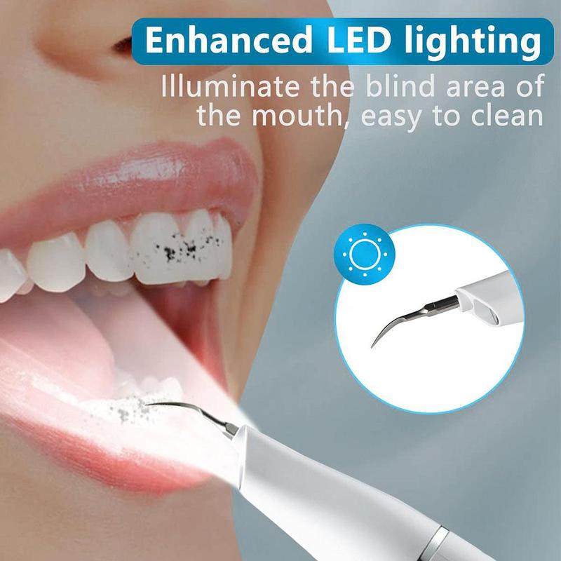 Portable Electric Teeth Cleaner, 1 Box Rechargeable Teeth Polisher with Tooth Tools & Replacement Heads, Oral Irrigator for Home & Travel