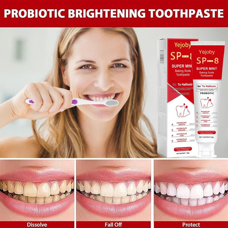 [+5$Get 2Pcs] SP-8 whitening Toothpaste, Super sp8 brightening Oral probiotic, sp 8 Bright White Toothpaste for Stain Removing, Fresh Breath & Teeth Health Whitening Solution Effect is better than SP-6 and SP-7,SP-8 SP-6 SP-4 sp-8 sp-6 sp8 SP-10