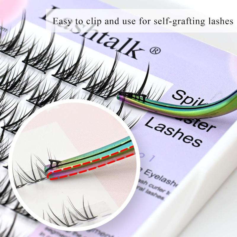 Mixed Color Curved Design False Eyelash Tweezers, Curved Eyelash Tweezers for Removing Eyebrows False Lashes Smeared False Nails, Eyelash Extensions Applicator, Makeup Tool Supplies