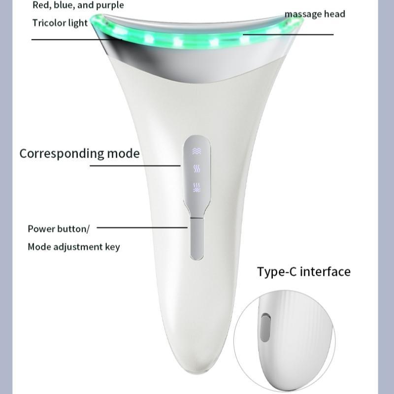 Neck Beauty Instrument, 1 Box Neck Care Massage Instrument, 3 Color Light Lifting & Tightening Neck Beauty Instrument, Personal Care Appliances